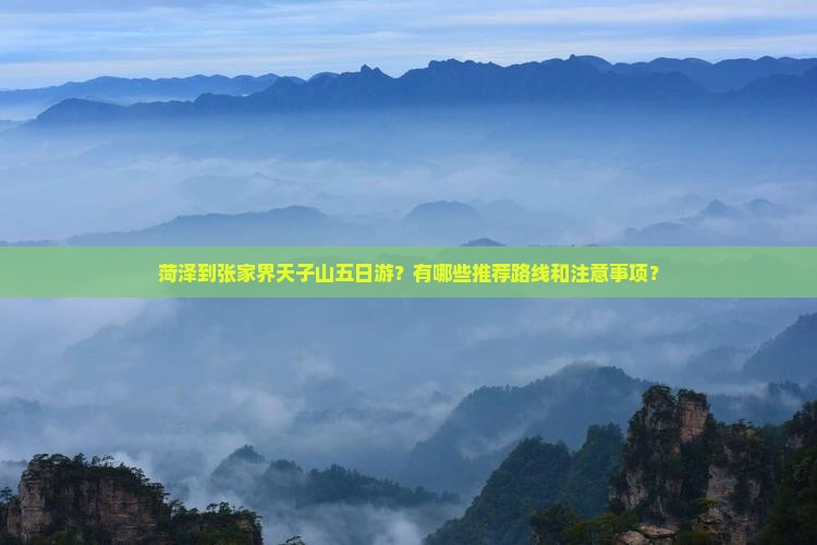 菏泽到张家界天子山五日游？有哪些推荐路线和注意事项？