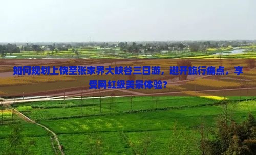 如何规划上饶至张家界大峡谷三日游，避开旅行痛点，享受网红级美景体验？