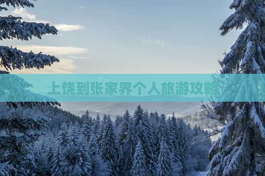 上饶到张家界个人旅游攻略