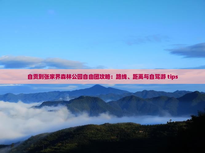 自贡到张家界森林公园自由团攻略：路线、距离与自驾游 tips