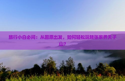 固原去张家界天子山哪里玩