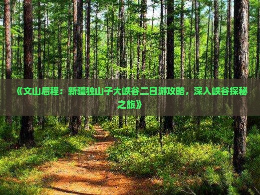 《文山启程：新疆独山子大峡谷二日游攻略，深入峡谷探秘之旅》