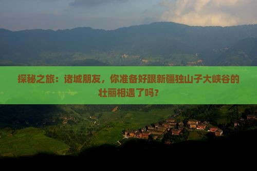 探秘之旅：诸城朋友，你准备好跟新疆独山子大峡谷的壮丽相遇了吗？