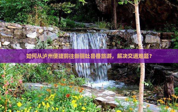 如何从泸州便捷前往新疆吐鲁番旅游，解决交通难题？