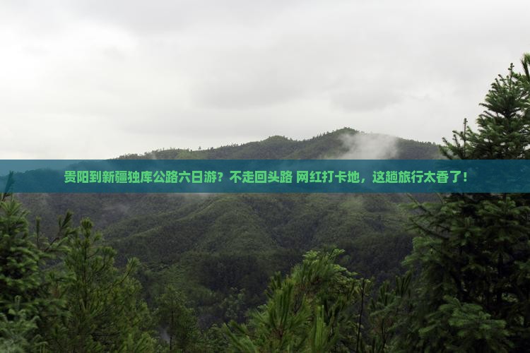 贵阳到新疆独库公路六日游？不走回头路+网红打卡地，这趟旅行太香了！