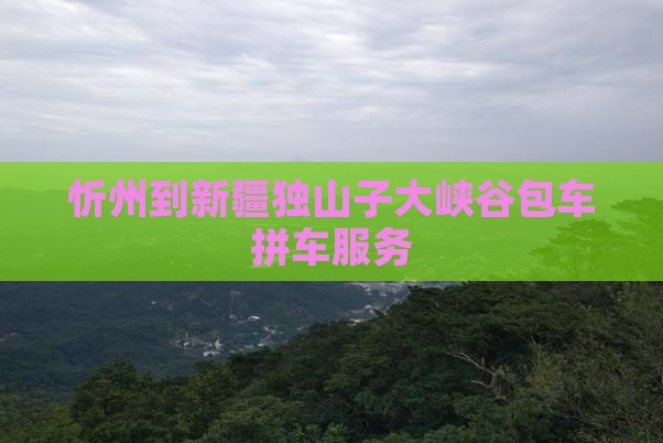 忻州到新疆独山子大峡谷包车拼车服务