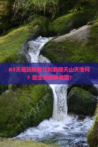 商丘到新疆天山天池三日游