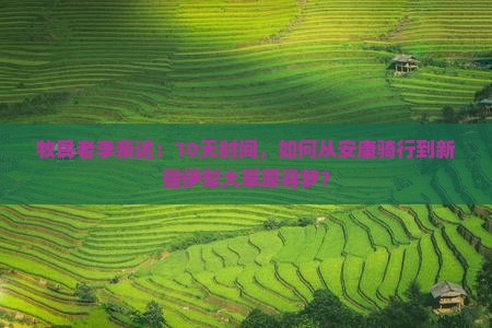 安康去新疆伊犁大草原旅游
